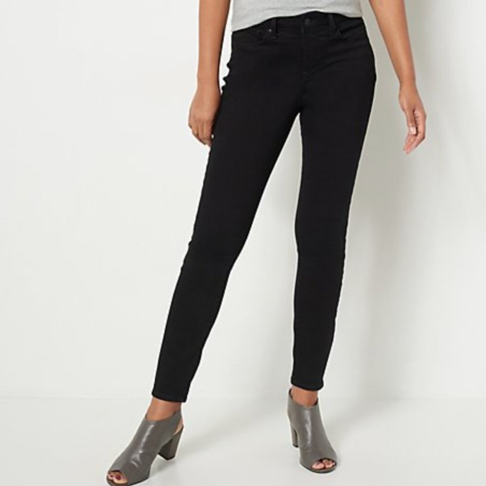 NYDJ Skinny Straight leg Jeans Lift Tuck, size 16P. Black